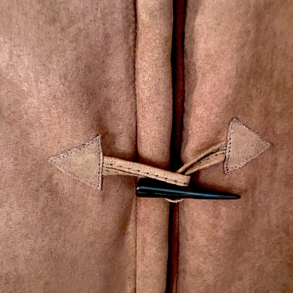 Camel Fleece Lined Jacket With Toggle/Zipper Clos… - image 3